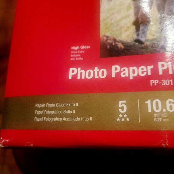 CanonInk Photo Paper Plus Glossy II 4" x 6" 400 Sheets (1432C007) NEW OPEN BOX - Picture 12 of 13